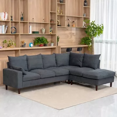New Fabric Modular Large Sectinal Sofa Group Set 5 6 Seater Corner Sofa Chaise • $519.99