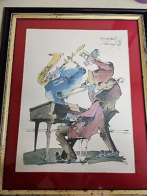 Leo Meiersdorff~new Orleans Jazz Quartet Watercolor Framed Art Print~signed  • $63