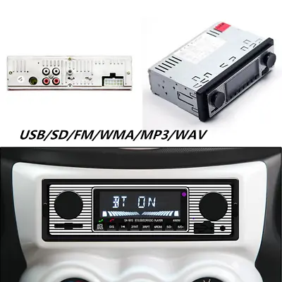 Car Stero FM Retro Radio Car 12V Player Bluetooth Stereo MP3 USB AUX WAV FM • $22.69