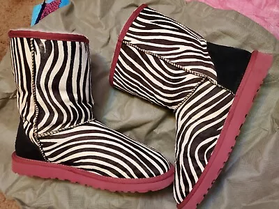 Women's Ugg Australia Exotic Zebra Hair Classic Boots (9) S/N  1002790 (worn 1x) • $80