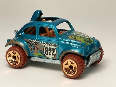 Hot Wheels 2011 THRILL RACERS BAJA BEETLE Bug 214/244 #822 Jungle Rally Blue/Mud • $2.99