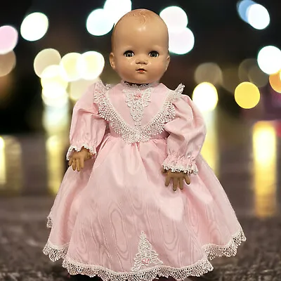 Ideal Magic Skin Plassie Baby Doll 19” Doll - Vintage 1940's USA Sleep Eyes • $49.99