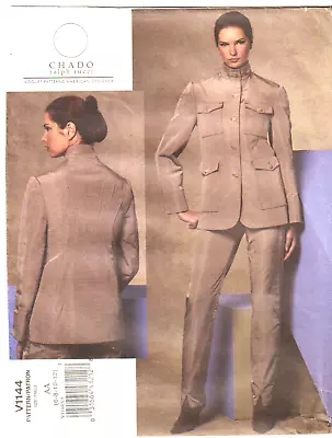 Vogue Pattern V1144 C.2009 CHADO Jacket & Pants Size 6-12 New • $14.88