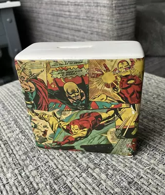 Marvel Superhero Ceramic Money Box (no Bung Top Crazing See Photos) • £6.99