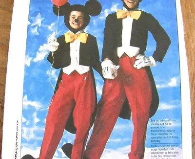 Disney Mickey Mouse Costume Sewing Pattern Simplicity 7729 Child 10 & 12 Uncut • $8.99