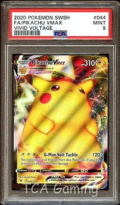 $29.99 • Buy PSA 9 MINT Pikachu VMAX 044/185 FULL ART HOLO Vivid Voltage Pokemon Card