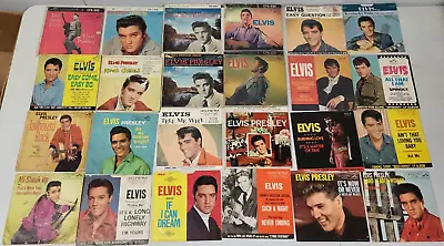 ELVIS PRESLEY Lot Of 60 Picture Sleeves ONLY Vinyl Records 7  EPs NO RECORDS • $59.99