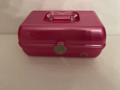 $14.99 • Buy 90s Pink Caboodles Case Mirror Satin Jelly Makeup Cosmetic Pageant Vintage Girl