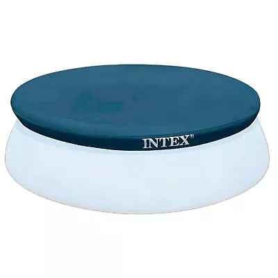 INTEX 28020E Intex 8-Foot Round Easy Set Pool Cover With Rope Tie And Drain Ho • $29.99