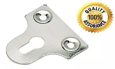 £2.95 • Buy Chrome Slotted Glass/mirror Hanging Plates Flat Picture Frame Hanger Brackets