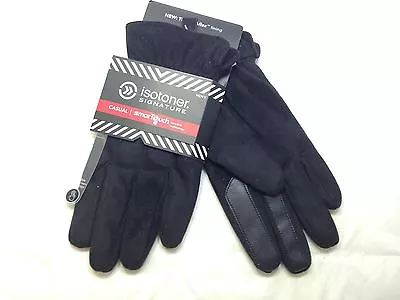 $81 Isotoner Men'S Black Smart Touch Soft Casual Dress Tech Gloves Size Xl • $8.38