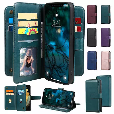 $18.60 • Buy Leather Card Wallet Case Flip Cover For IPhone 13 Pro Max 11 12 XS XR 8 7 6 Plus