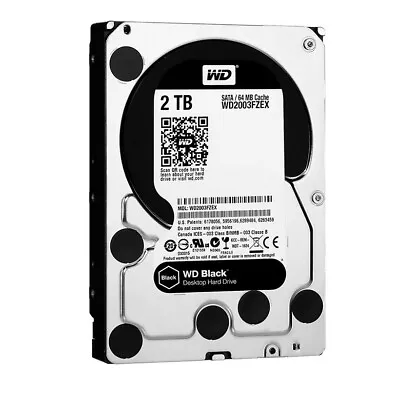 Western Digital WD Black 2TB 3.5  SATA Internal Desktop Hard Drive HDD 7200RPM • $254.62