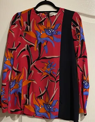 Dvf Colourful Long Sleeve Blouse. XS - 0 - 6. Excellent Condition. • $75
