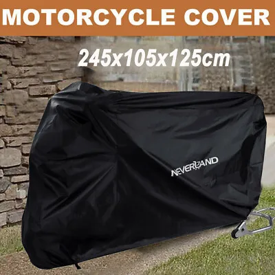 NEVERLAND XL Motorcycle Cover Bike Scooter Waterproof Snow Dust Sun UV Protector • $19.99