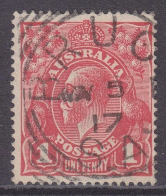 $11.55 • Buy KGV Heads Single Wmk 1d Red Die 1 FU *BRUCE SA POSTMARK* SG 21c (F91)