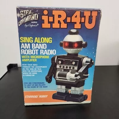 Starroid - Star Command I-R-4-U - Vintage Toy Robot AM Radio READ DESCRIPTION • $49.99