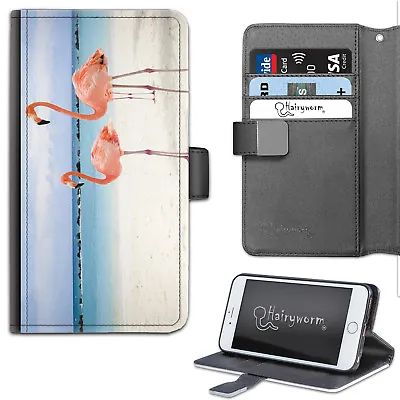 $34.27 • Buy Pink Flamingo PU Leather Phone Case;Wallet Phone Cover;Flip Case