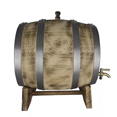 Oak Barrel 5Lt Rustic Port Keg Age Alcohol Home Brew Wine Whisky Christmas Sale • $249.99