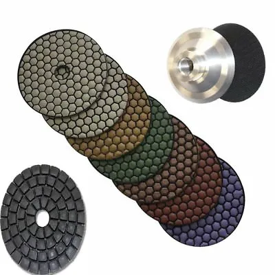 5  Diamond DRY Polishing Pad 24 + 3 Buff 2 Aluminum Backing Stone Ceramic Marble • $169.99