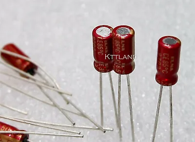 8 X RED Elna Audio 50V 3.3uF CE85 Cerafine Capacitor Made In Japan 5X11 Mm RARE • $15.99