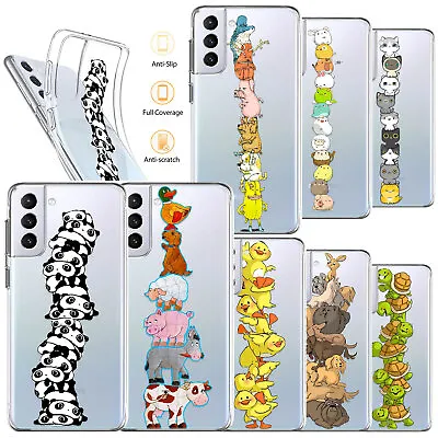 Lovely Animals Phone Case For Samsung Galaxy A53 A14 A13 A15 A25 Clear TPU Cover • £4.99