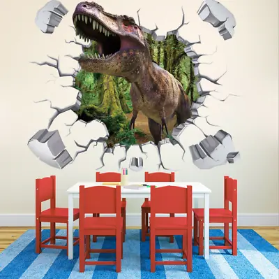 NEW 3D Dinosaur T Rex Removable Wall Stickers Decal Kids Room Home Decor USA • $8.39