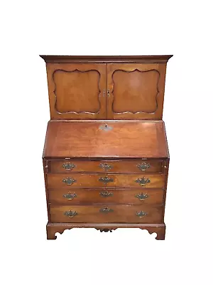 KITTINGER Colonial Williamsburg Mahogany Slant Front Desk With Bookcase CW-1 • $1399