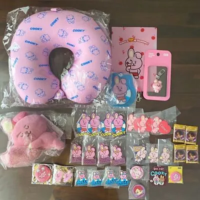 Bts BT21 COOKY Goods Set Jungkook Plush Doll Figure Key Ring Neck Pillow Etc. • $192.21