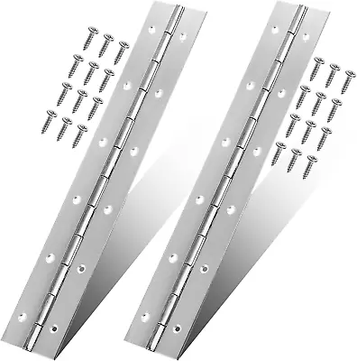 2 Pack 12  Piano Hinge 18/10 Stainless Steel Continuous Hinge Heavy-Duty Conti • $17.45