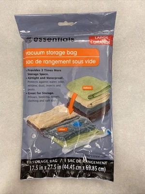$3 • Buy Essentials Vaccume Storage Bag 17.5” X 27.5” Large Size