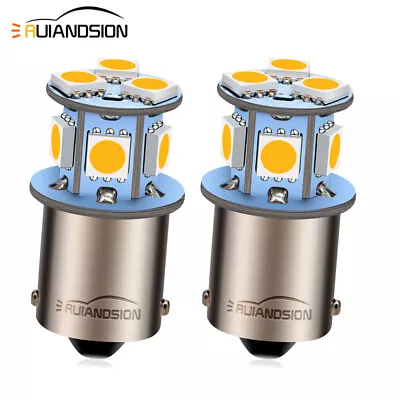 2x 1156 BA15S 5050 8SMD LED Warm White Motorcycle Turn Signal Light Bulb Lamp 6V • $4.56