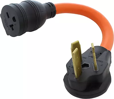 AC WORKS NEMA 10-50P 50A 3-Prong Plug To NEMA 6-20R 15/20A 250V T-Blade Connecto • $81.99