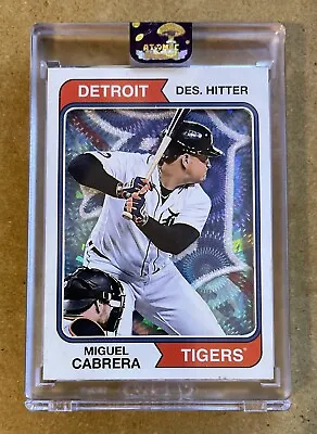 2023 Miguel Cabrera Triple Crown Crop Circles Holo Patch Custom 1/1 Card MLB • $35