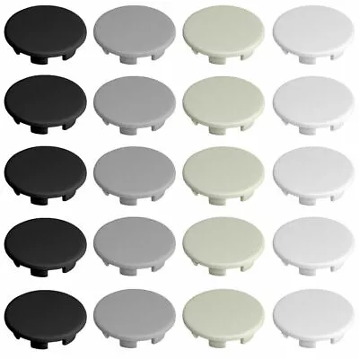 5x Hole Blanking Cap Covering Round Closing Wall Insert Black White Grey Oyster • £3