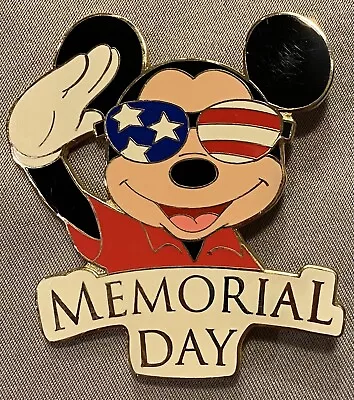 Mickey Salutes Pin JUMBO LE 100 Disney Auction Memorial Day US Flag Patriotic • $199