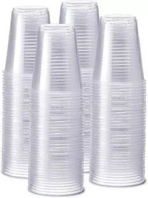 7oz Disposable Clear Plastic Drinking Cups For Cocktail Water And Juice • £5.50