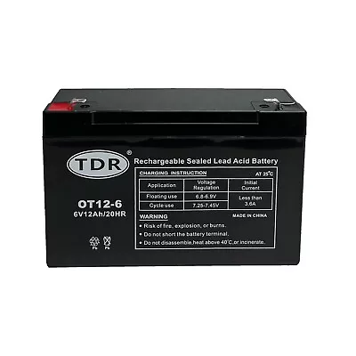 Brand NEW 6V 12AH SLA Battery UPS Solar Power Scooter Ride On Toy  7ah 4.5ah 4ah • $38.95