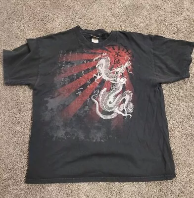 Miami Ink Graphic Print T Shirt Mens XL Size 2009 Dragon Chinese Black Red • $19.95