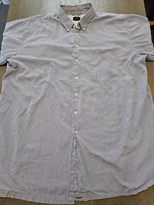 Izod Men's Blue Checkered Short Sleeve Dress Shirt Size 2XLT • $4.99