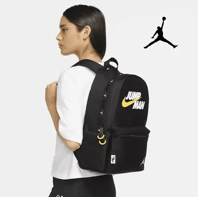 Nike Jordan Jumpman MVP Travel School Gym Bag Backpack Black • $29.98