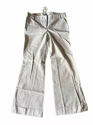 J Crew Women’s Low Fit Broken-in Khaki Chinos Wide Leg Size 10 • $25