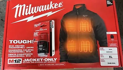 Milwaukee 204B-20XL Toughshell Men's Heated Jacket Size Xl Black W Battery 2.0 • $130