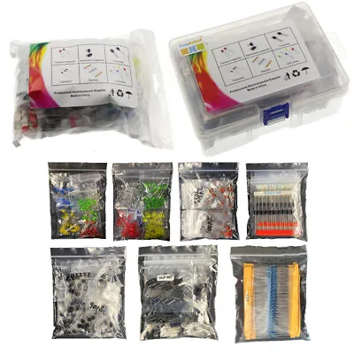1390pcs Electronic Components LED Diode Transistors Capacitor Resistance Kit • $16.99