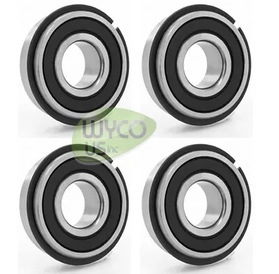 4 BALL BEARINGS W/ SNAP RING 1616-2RS-NR 1/2 ID X 1-1/8 OD SEALED BOTH SIDES • $8.49