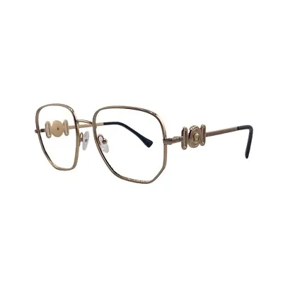 Versace VE1283 Gold Square Eyeglasses Frames 54mm 18mm 145mm - 1002 • $50