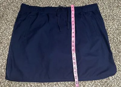 Made For Life Women’s Sz  XL Navy Blue Elastic Waist Tennis Skirt Skort DriQuick • $23.99