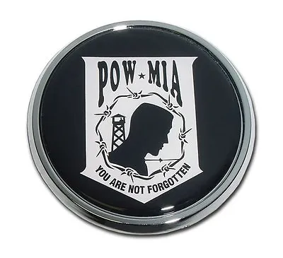 Pow Mia 3.25 Inch Military Adhesive  Medallion Emblem Made In Usa • $39.99