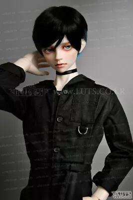 1/3 BJD LUTS 8 -9  Wig SDW-404 (Black-Santorini Blue) - Heat Resistant Fiber • $15