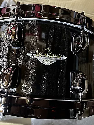 Tama 14  X6.5  Starclassic Bubinga Snare Drum Black Clouds Silver Lining Chrome • $873